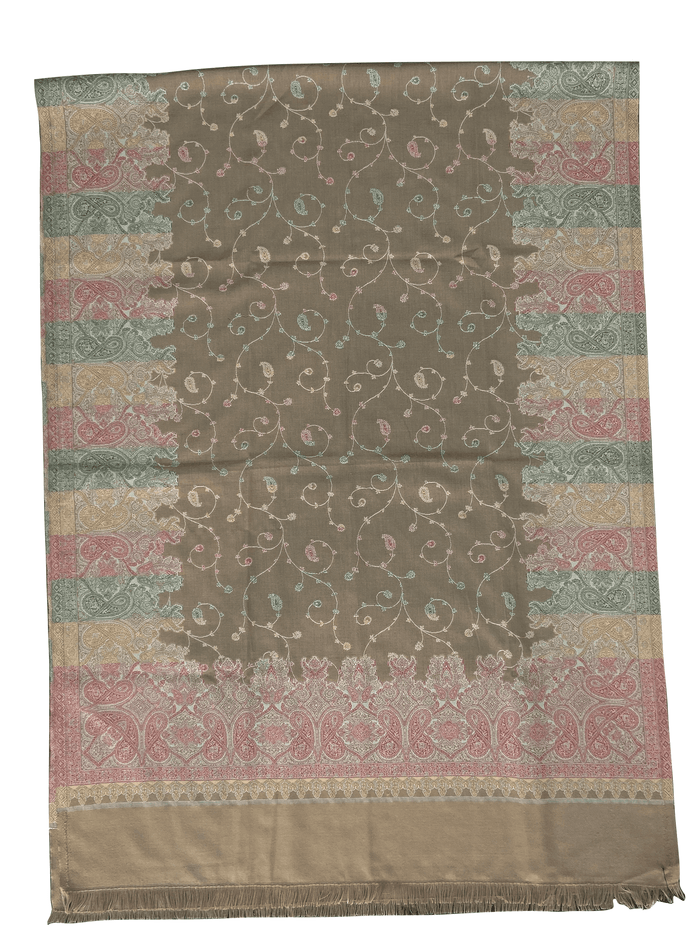 Winter Wear - Stylish Brown Acrylic Stole For Women.
