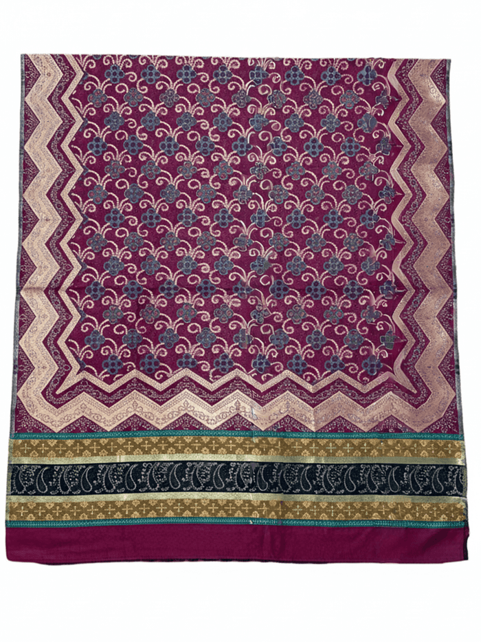 Winter Wear - Stylish Burgundy Acrylic Stole For Women.