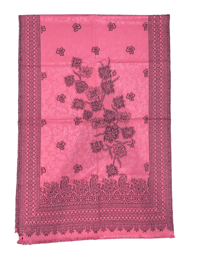 Winter Wear - Stylish Dusty Pink Acrylic Stole For Women.