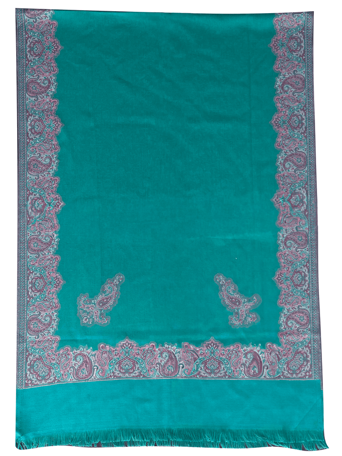 Winter Wear - Stylish Green Acrylic Stole For Women.
