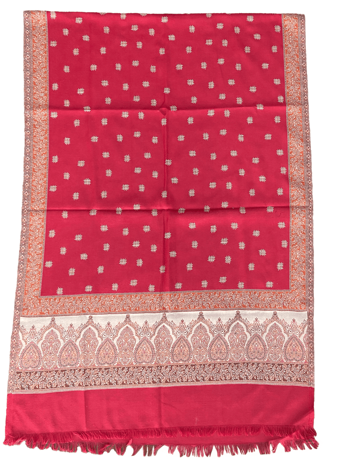 Winter Wear - Stylish Maroon Acrylic Stole For Women.