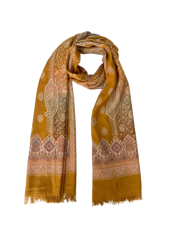 Winter Wear - Stylish Mustard Acrylic Stole For Women.