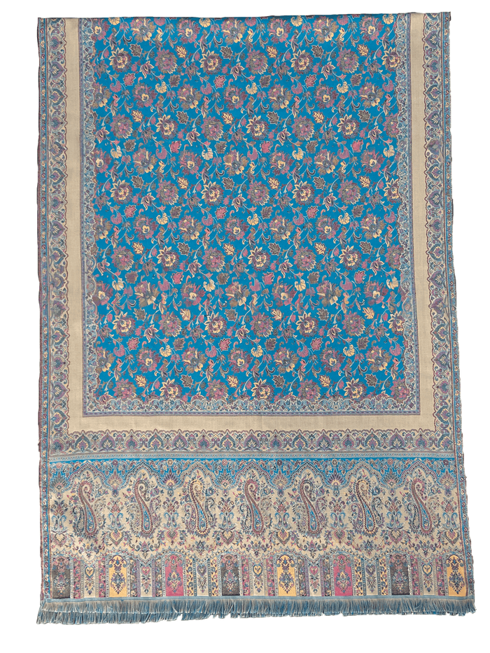 Winter Wear - Teal Acrylic Stole For Women.