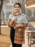 Winter Wear - Trendy Beige Acrylic Stole For Women.