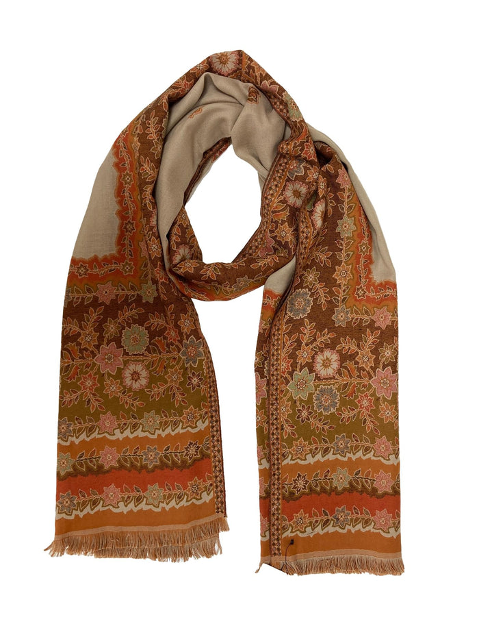 Winter Wear - Trendy Beige Acrylic Stole For Women.