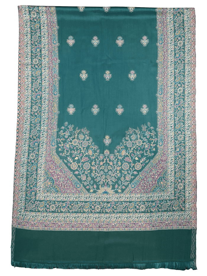 Winter Wear - Vibrant Green Acrylic Stole For Women.