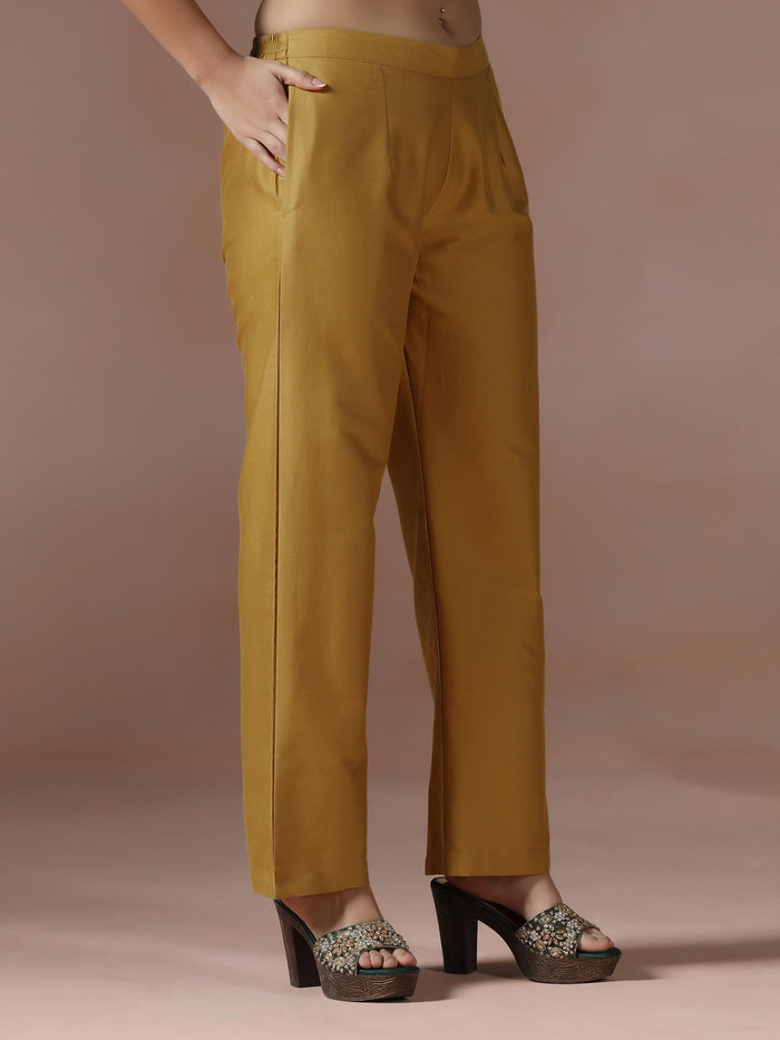 Winter Women Acrylic Jacquard Mustard Woven Kurta Comfort Pant Dupatta.