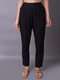 Women Black Plain Trouser.