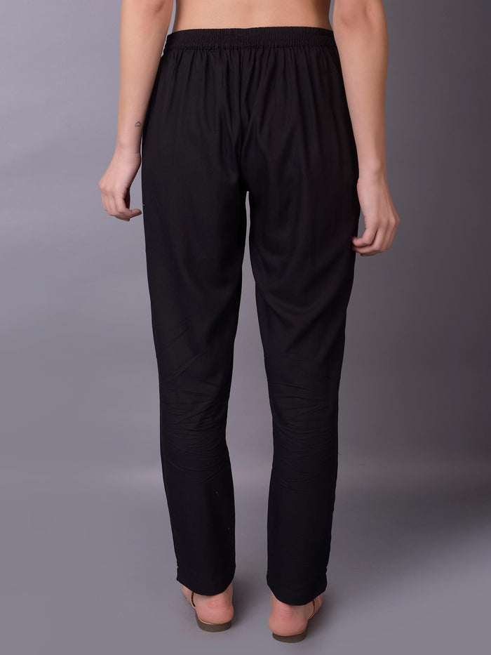 Women Black Plain Trouser.