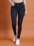 Women Black Solid Narrow Fringe Jegging.