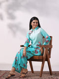 Women Chanderi Green Floral Print Co-Ord Set