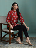 Women Cotton Fuchsia Printed Tunic.
