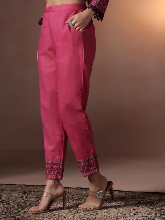 Women Cotton Maroon Embroidered Kurta Comfort Pant Dupatta.