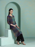 Women Cotton Multicolor Yarn Dyed Kurta.