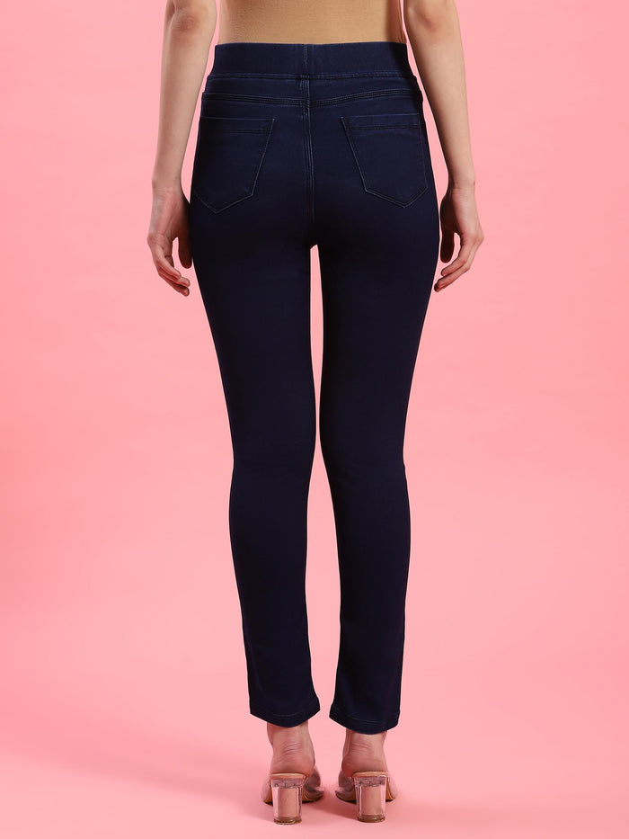 Women Denim Blue Narrow Jegging.