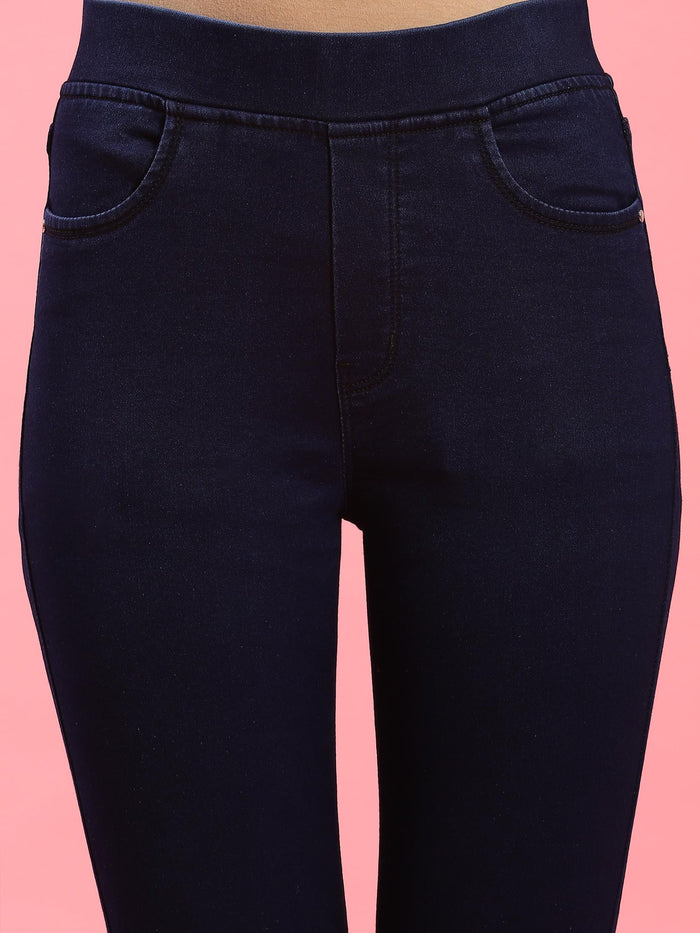 Women Denim Blue Narrow Jegging.