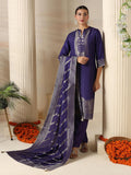 Women Dola Silk Jacquard Purple Kurta Comfort Pant Dupatta.