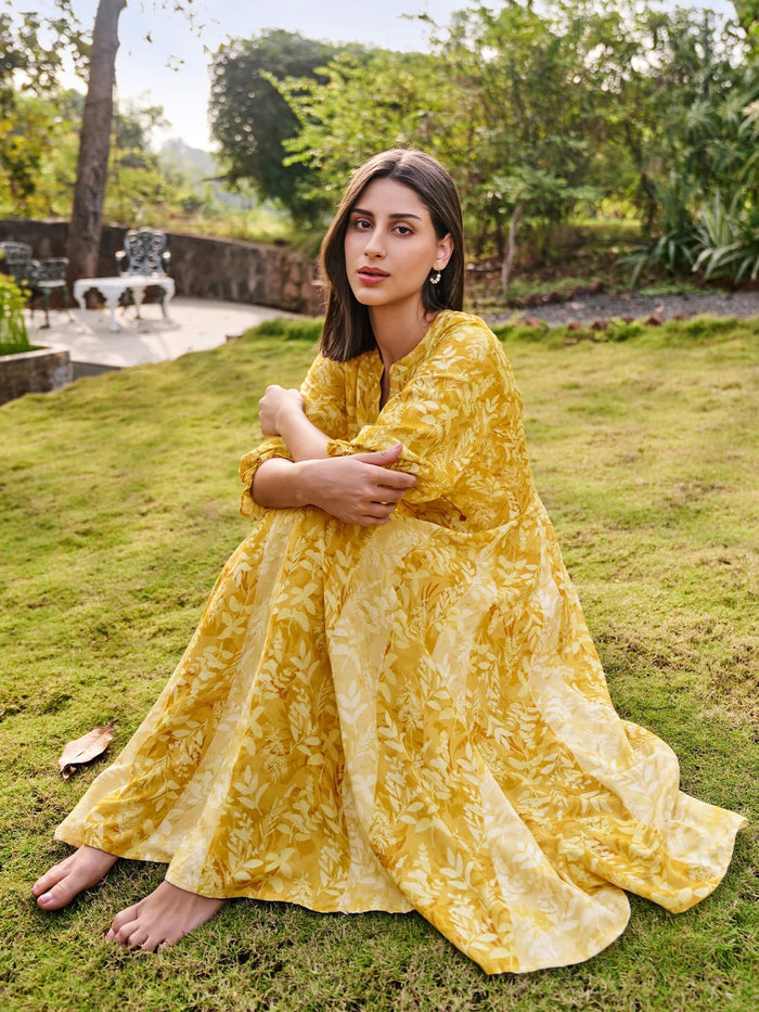 Women Lime Green Liva Rayon Dress.