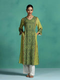 Women Liva Green Printed Dress.