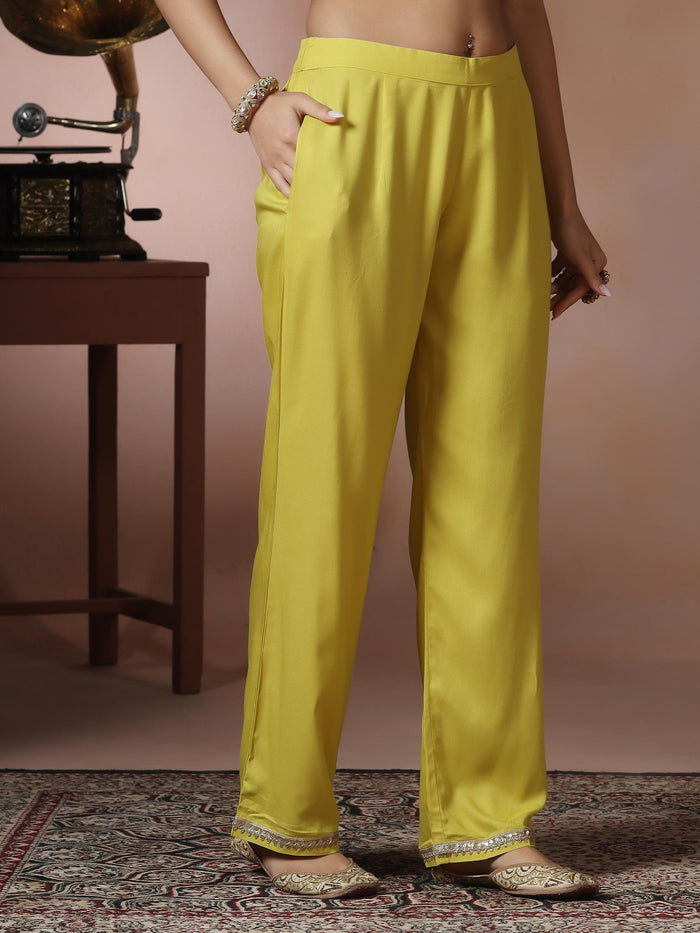 Women Liva Green Solid Kurta Comfort Pant Dupatta.