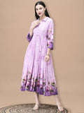 Women Liva Lilac Floral Print Dress.