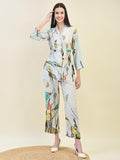 Women Liva Rayon Multicolor Printed Co-Ord Set.
