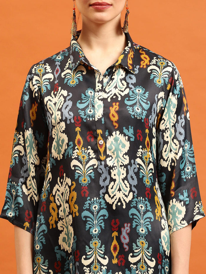 Women Multicolor Aztec Printed Kurti.