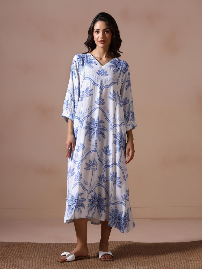 Women Off White Liva Printed Dress.