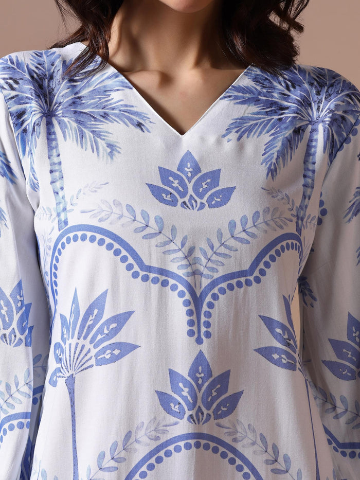 Women Off White Liva Printed Dress.