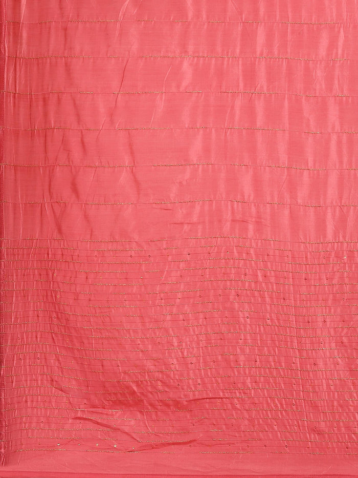 Women Pink Ornamental Printed Kurta Sharara Dupatta.