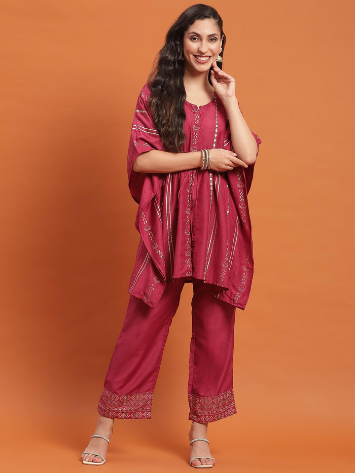 Women Pink Printed Co-Ord Set.