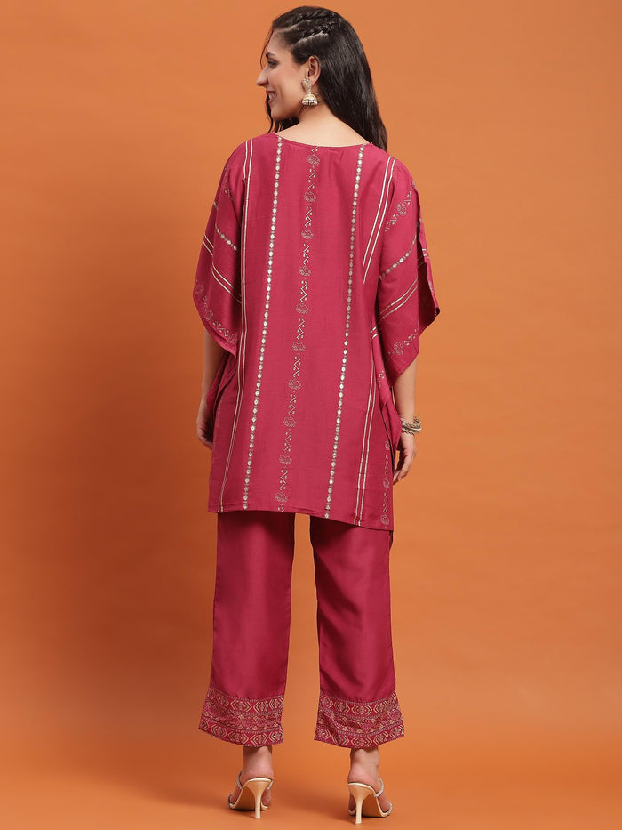 Women Pink Printed Co-Ord Set.