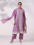 Women Poly Viscose Blue Embroidered Kurta Comfort Pant Dupatta