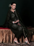 Women Poly Viscose Green Embroidered Kurta Comfort Pant Dupatta.