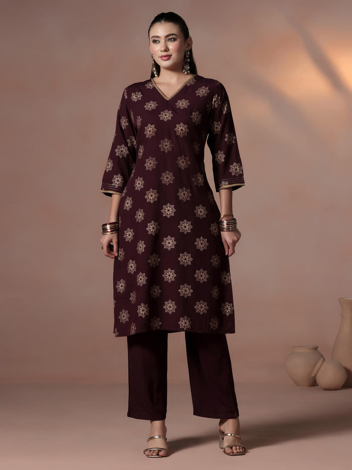 Women Poly Viscose Orchid Floral Print Kurta Comfort Pant Dupatta.