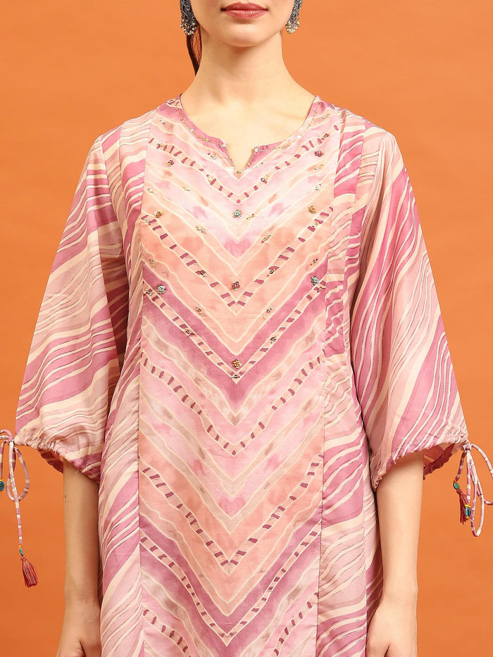 Women Purple Geometric Printed Dress.