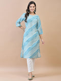 Women Shantoon Blue Solid Kurta.
