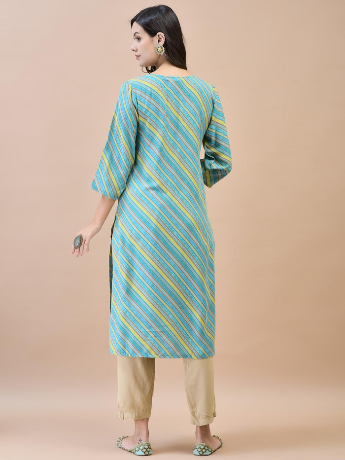 Women Shantoon Multicolor Solid Kurta.