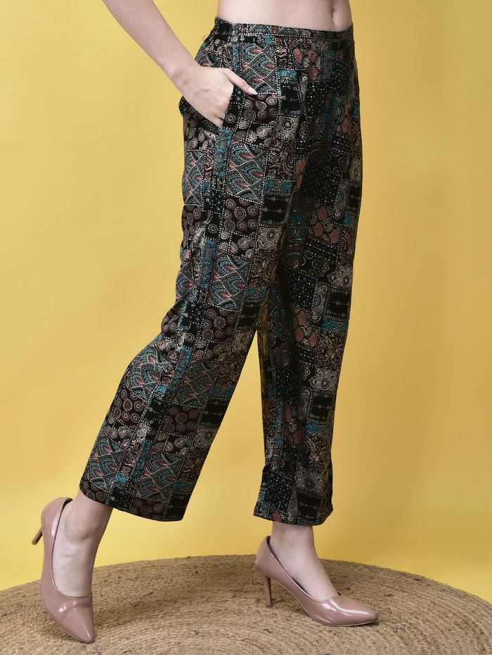 Women Viscose Multicolor Geometric Print Co-Ord Set.