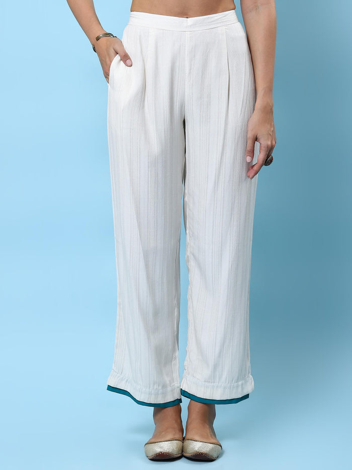 Women White Solid Kurta Comfort Pant Dupatta.