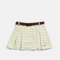 Women's Argyle Golf Skirt - Cream/Sage