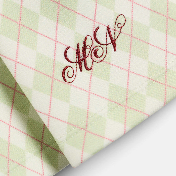 Women's Argyle Golf Skirt - Cream/Sage