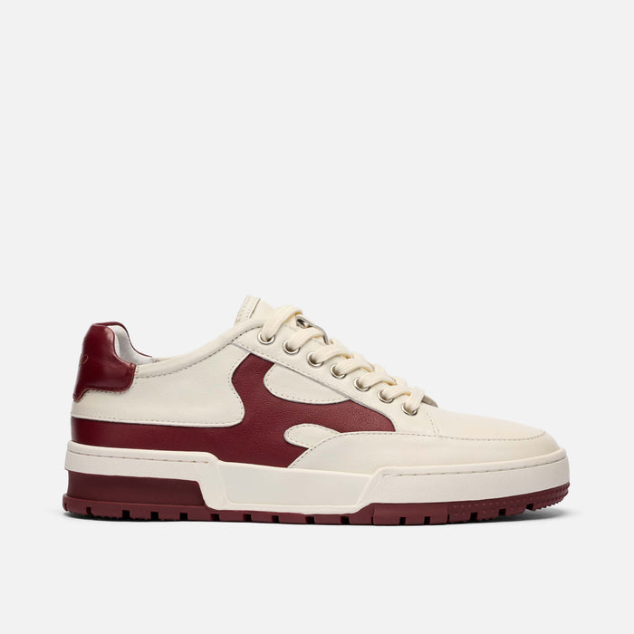 Women's Club Court Tennis Shoe - White/Burgundy