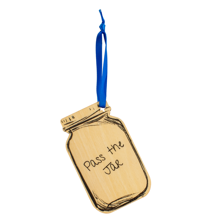 WOODEN MASON JAR ORNAMENT