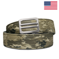 Kore Essentials ATACS camo tactical belt with an X1 buckle.