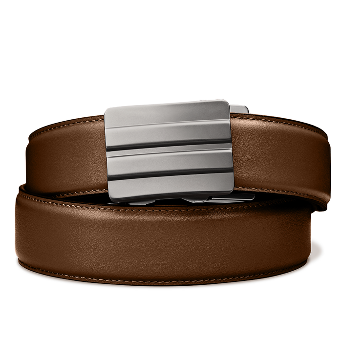 Kore Essentials Brown Leather Gun Belt with an X2 Buckle