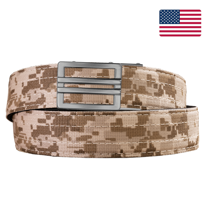 Kore Essentials Desert Digi Camo Ratcheting Gun Belt 1.5" with an X1 Buckle