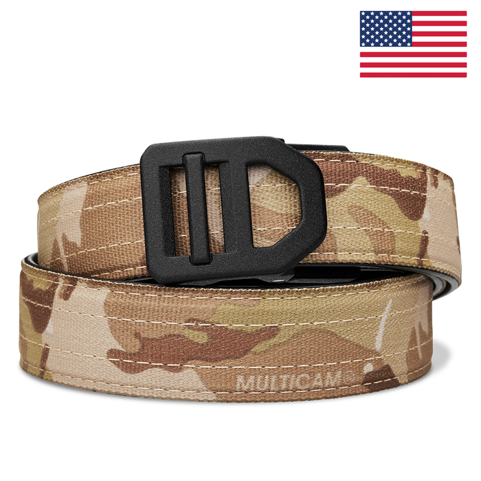 Kore Essentials USA Multicam Arid Tactical Gun Belt with an X5 Buckle