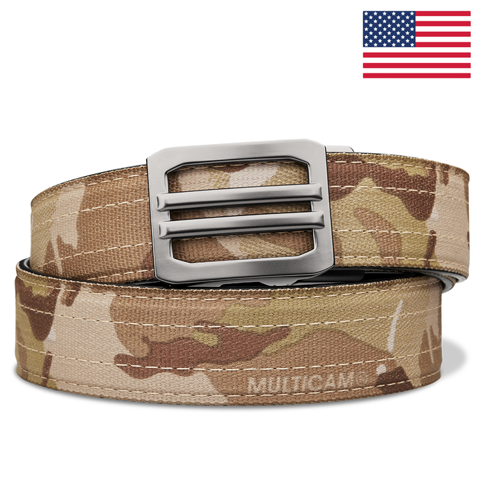 Kore Essentials USA Multicam Arid Tactical Gun Belt with an X1 Buckle