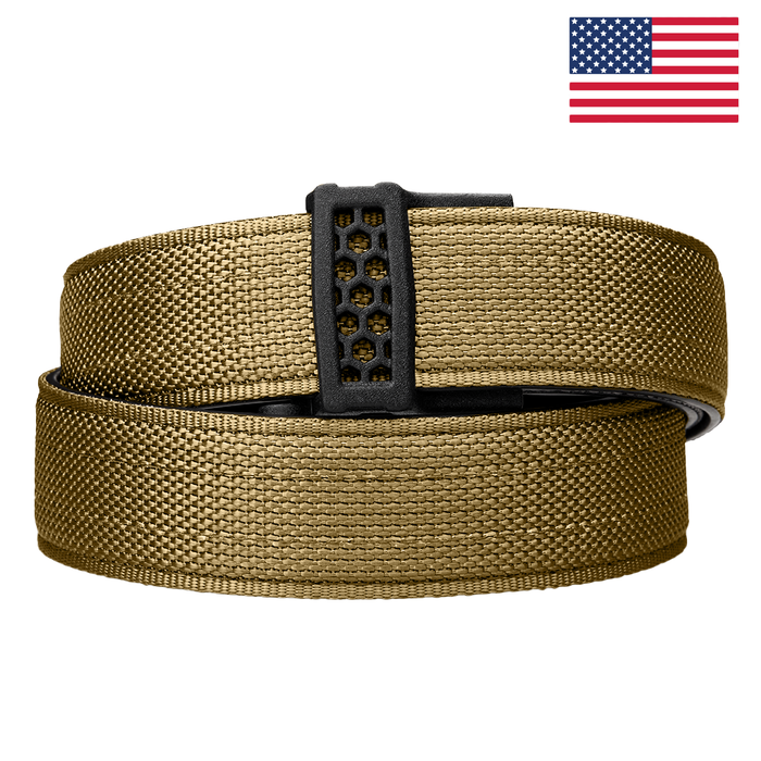 Kore Essentials USA Coyote Tactical Gun Belt with an X11 Buckle